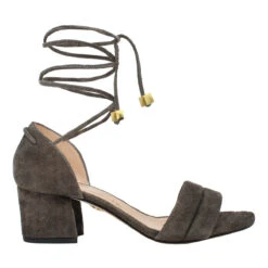 TIARA 55 - Gamuza Concreto Regina Romero Zapato Sandalia Zapatilla Tacon Bajo Para Dama En Piel