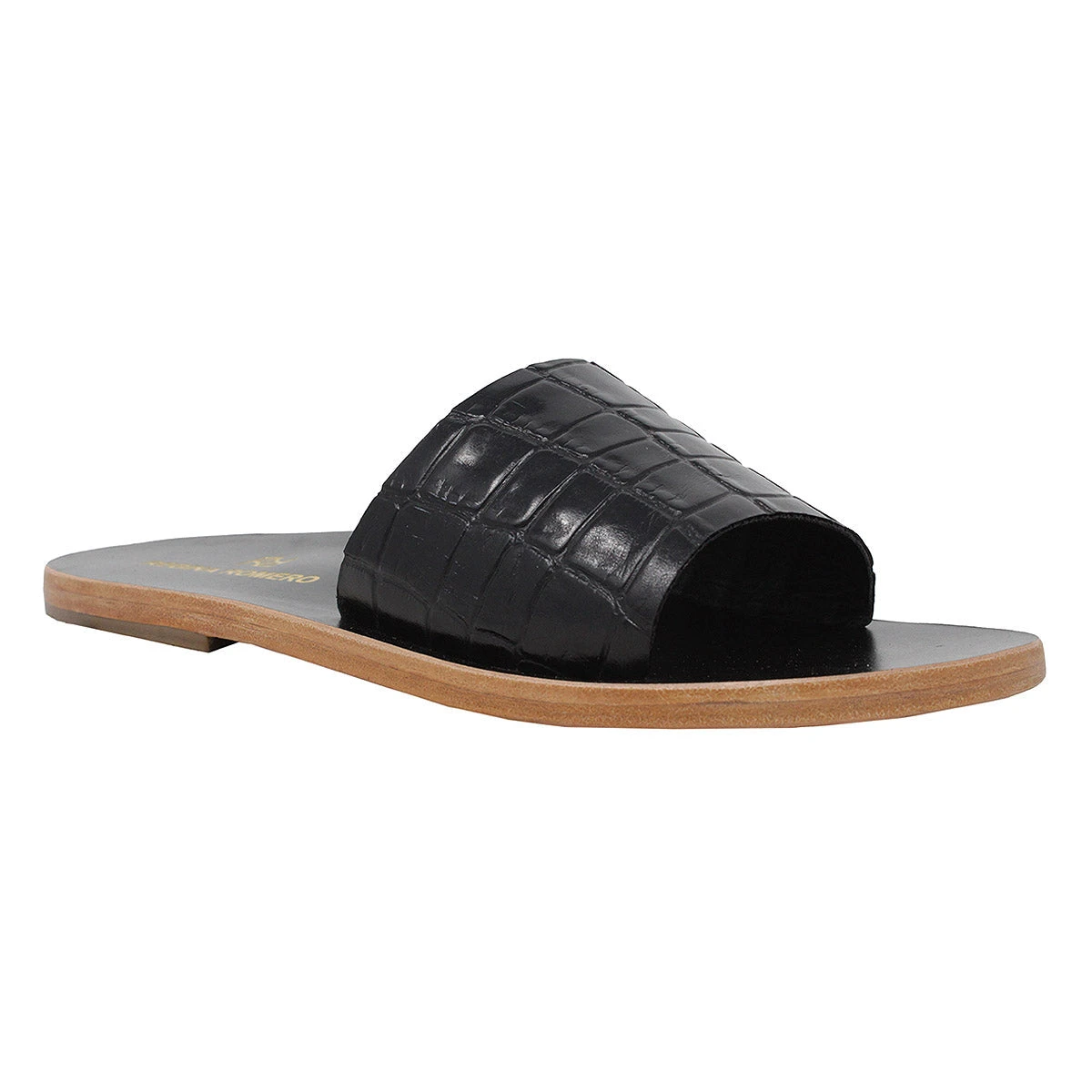 ALMA - Negro Regina Romero Resort Zapato Sandalia De Piso Para Dama En Piel 3 ALMA - Negro Regina Romero Resort Zapato Sandalia De Piso Para Dama En Piel - Imagen 3