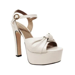 ALEXA 135 - Blanco Regina Romero Zapato Sandalia Plataforma Tacon Alto Para Dama En Piel -Ofertas Pasos Y Bolsos Tienda Regina Romero Sandalia Plataforma Alexa Piel Blanco 2 855b22d8 eff9 4765 a81c e685b00262b9