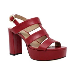 LAUREN 95 - Rojo Regina Romero Zapato Sandalia Plataforma Tacon Alto Para Dama En Piel -Ofertas Pasos Y Bolsos Tienda Regina Romero Sandalia Platafotma Lauren Piel Rojo 2 ed0c175b b63c 48b4 a677 737e0cb54c02