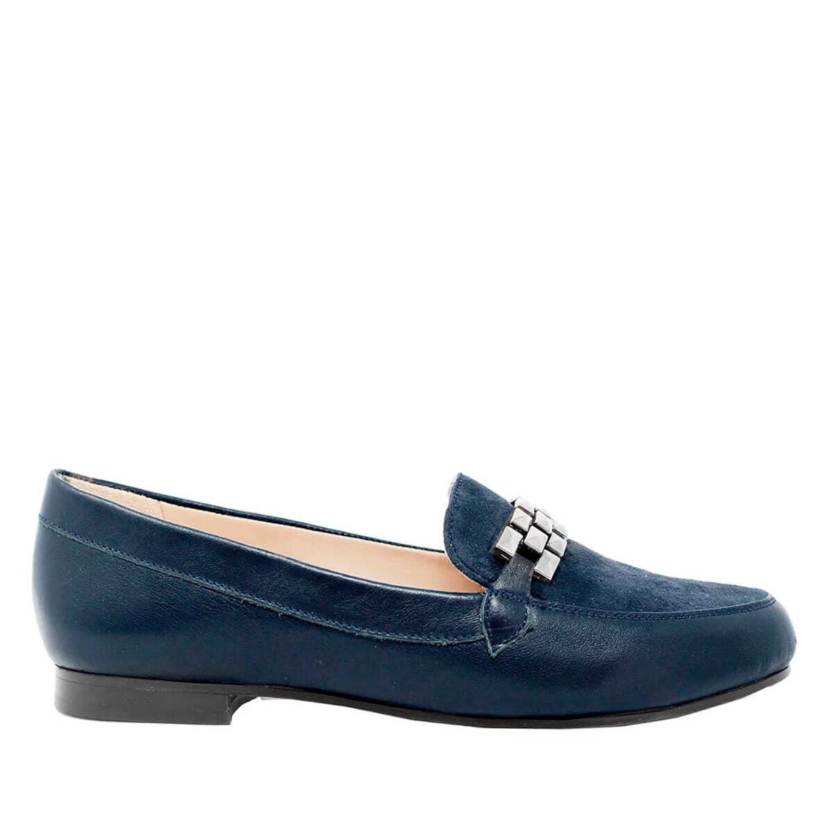 CARINA - Marino Regina Romero Zapato Mocasin De Piso Para Dama En Piel 1 CARINA - Marino Regina Romero Zapato Mocasin De Piso Para Dama En Piel