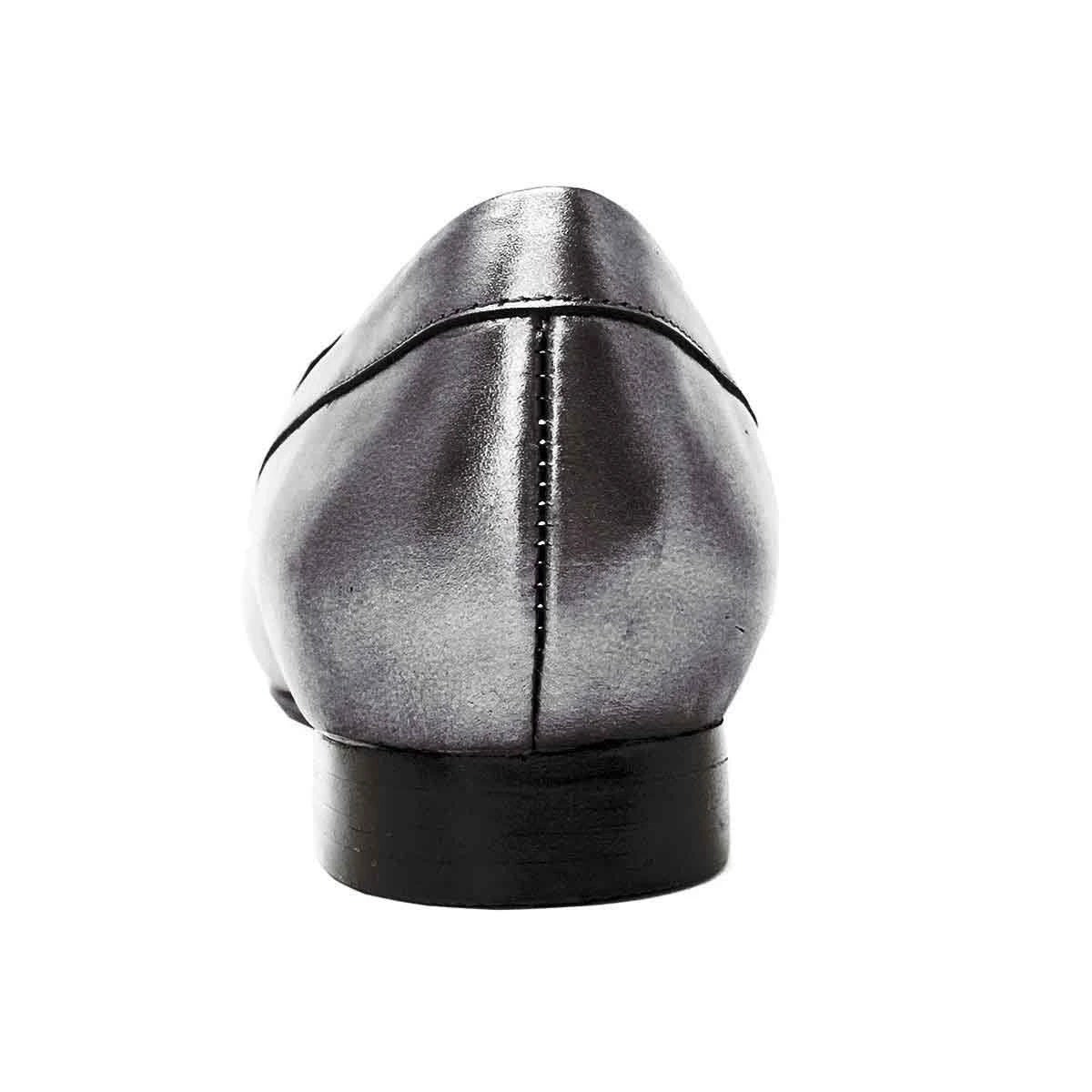 CARINA - Inox Y Negro Regina Romero Zapato Mocasin De Piso Para Dama En Piel 5 CARINA - Inox Y Negro Regina Romero Zapato Mocasin De Piso Para Dama En Piel - Imagen 5