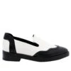 ISABEL 35 - Blanco Y Negro Regina Romero Zapato Mocasin Urbano Sport Para Dama En Piel
