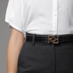 GINA - Negro Regina Romero Accesorio Cinturon Para Dama En Piel -Ofertas Pasos Y Bolsos Tienda Regina Romero Accesorios Cinturones Gina Piel Croco Negro 6 a86b0bf9 b475 45af be7d aa7c4eb4e679