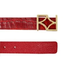 GINA - Rojo Regina Romero Accesorio Cinturon Para Dama En Piel -Ofertas Pasos Y Bolsos Tienda Regina Romero Accesorios Cinturones Gina Piel Croco Rojo 4 94fd5ff3 4b9f 478e 8cf0 455c09a0679d
