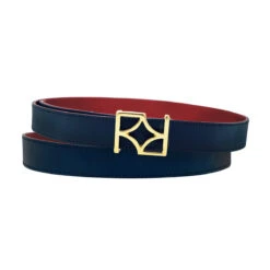 GINA - Marino Y Rojo Regina Romero Accesorio Cinturon Para Dama En Piel