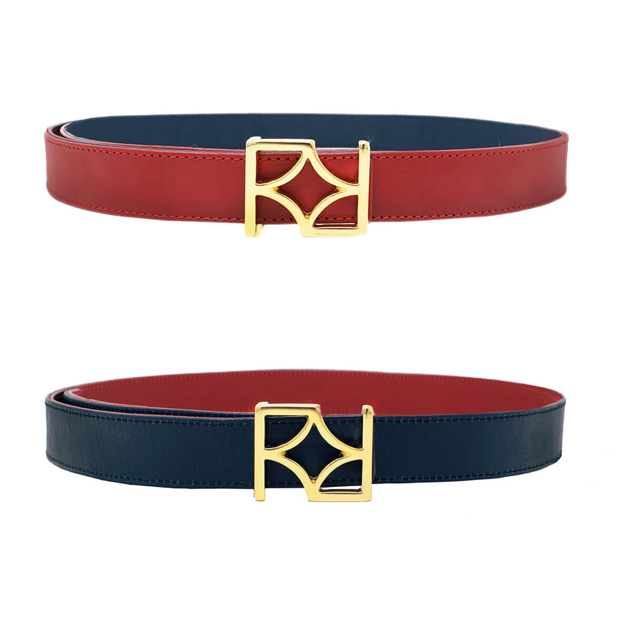 GINA - Marino Y Rojo Regina Romero Accesorio Cinturon Para Dama En Piel - Imagen 2