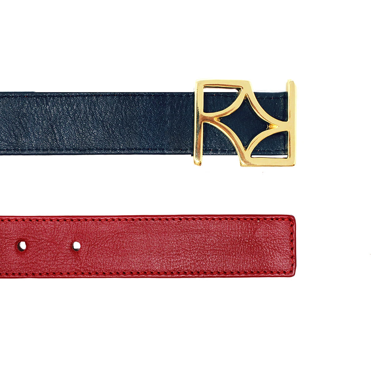 GINA - Marino Y Rojo Regina Romero Accesorio Cinturon Para Dama En Piel - Imagen 4