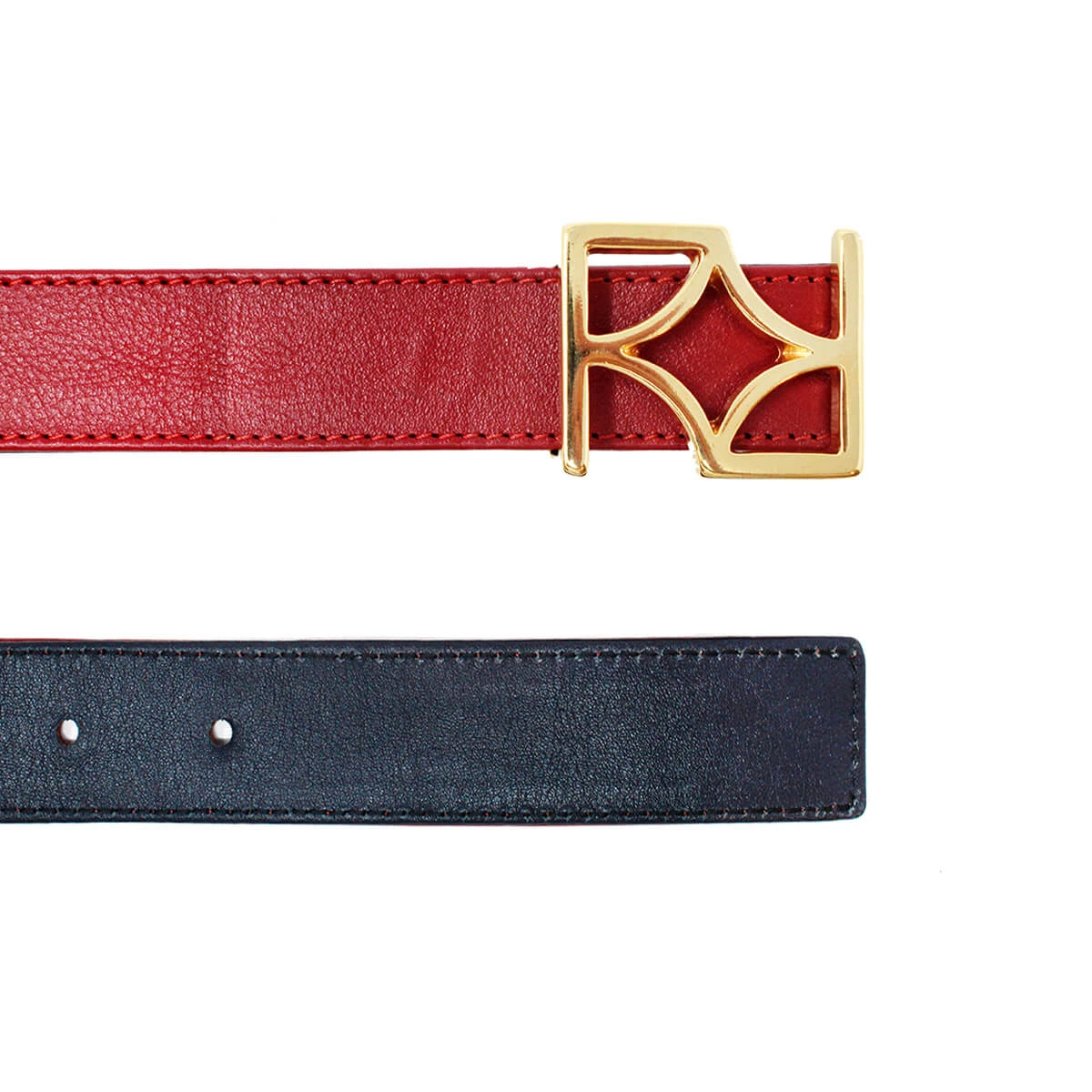 GINA - Marino Y Rojo Regina Romero Accesorio Cinturon Para Dama En Piel - Imagen 5