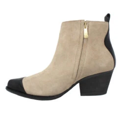 DAISY 60 - Negro Y Chai Regina Romero Zapato Bota Botin Tacon Bajo Para Dama En Piel -Ofertas Pasos Y Bolsos Tienda Regina Romero Bota Botin Daisy 60 Piel Negro Antechai 3 a0756765 9e8c 48ce 8998 c81c0c62ad07