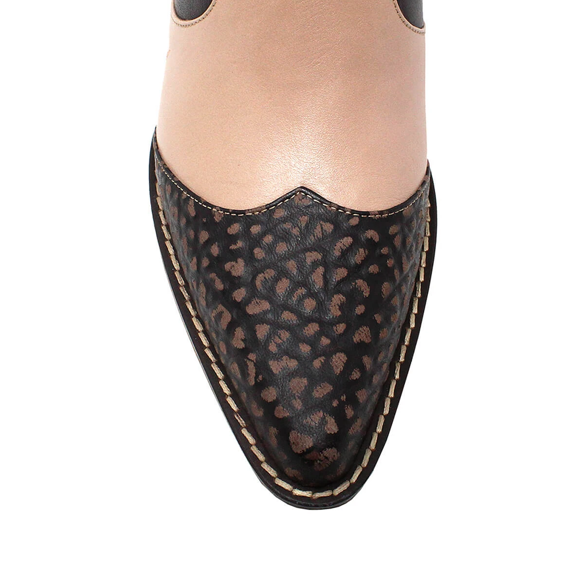 MADDIE 60 Edicion Limitada - Cafe Y Rosa Regina Romero Zapato Bota Botin Tacon Bajo Para Dama En Piel - Imagen 7