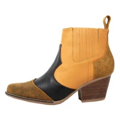 MADDIE 60 Edicion Limitada - Negro Y Miel Regina Romero Zapato Bota Botin Tacon Bajo Para Dama En Piel -Ofertas Pasos Y Bolsos Tienda Regina Romero Bota Botin Maddie Piel Negro Miel 3 a900647b 9bc0 4063 bea0 8e716459cd53