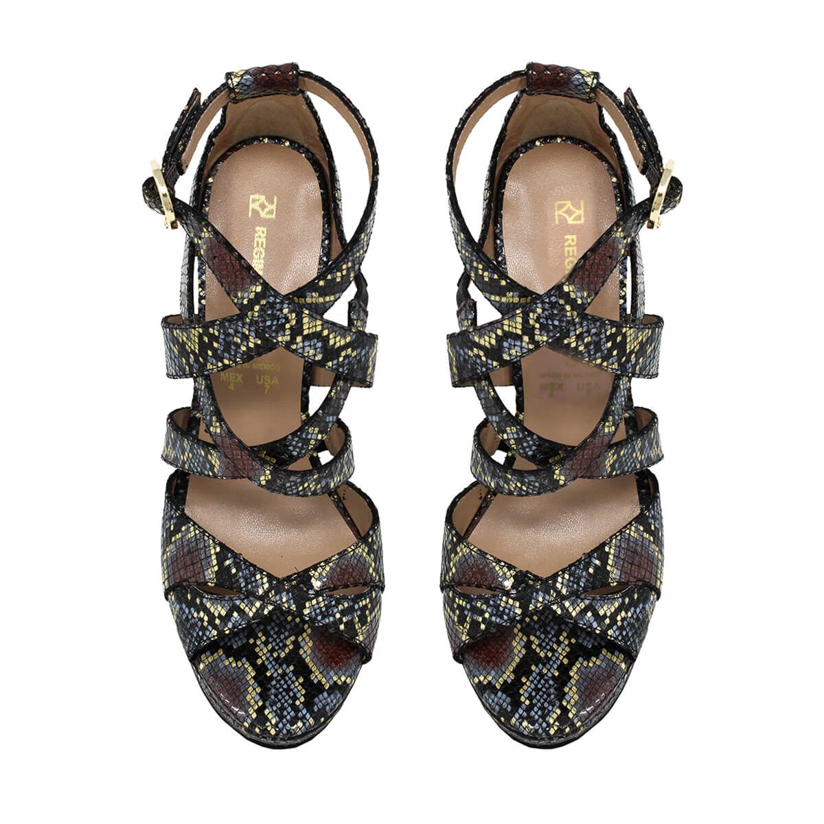 JANIS 125 - Negro Metalico Regina Romero Zapato Sandalia Plataforma Tacon Alto Para Dama En Piel 3 JANIS 125 - Negro Metalico Regina Romero Zapato Sandalia Plataforma Tacon Alto Para Dama En Piel - Imagen 3