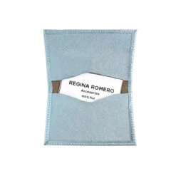 TARJETERO - Azul Claro Regina Romero Accesorio Tarjetero Para Dama En Piel -Ofertas Pasos Y Bolsos Tienda Regina Romero Tarjetero azul claro piel 4