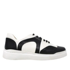 MARIA 35 - Blanco Y Negro Regina Romero Zapato Tenis Urbano Sport Para Dama En Piel