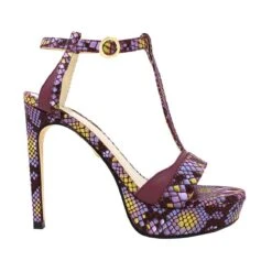 PITA 125 - Uva Regina Romero Zapato Sandalia Plataforma Tacon Alto Para Dama En Piel