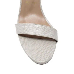 CLAUDINE 85 - Crema Regina Romero Zapato Sandalia Tacon Alto Para Dama En Piel -Ofertas Pasos Y Bolsos Tienda Regina Romero Zapatilla Sandalia Tacon Alto Claudine Piel Lizard Crema 5