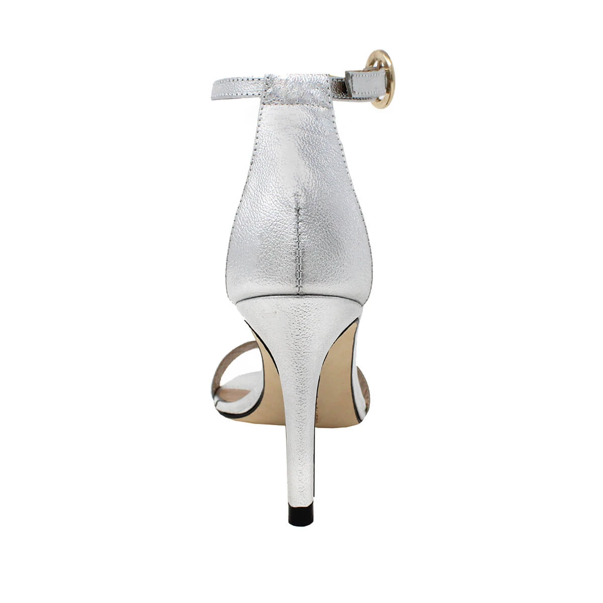 CLAUDINE 85 - Plata Regina Romero Zapato Sandalia Zapatilla Tacon Alto Para Dama En Piel - Imagen 6