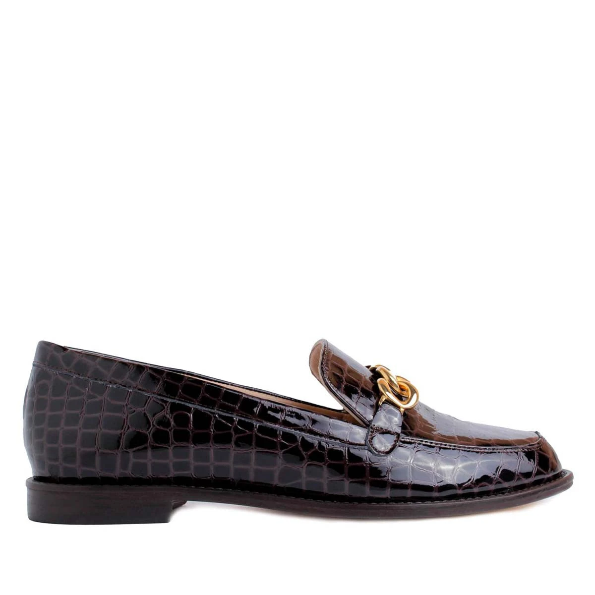 CONY - Charol Cafe Regina Romero Zapato Mocasin De Piso Para Dama En Piel 1 CONY - Charol Cafe Regina Romero Zapato Mocasin De Piso Para Dama En Piel