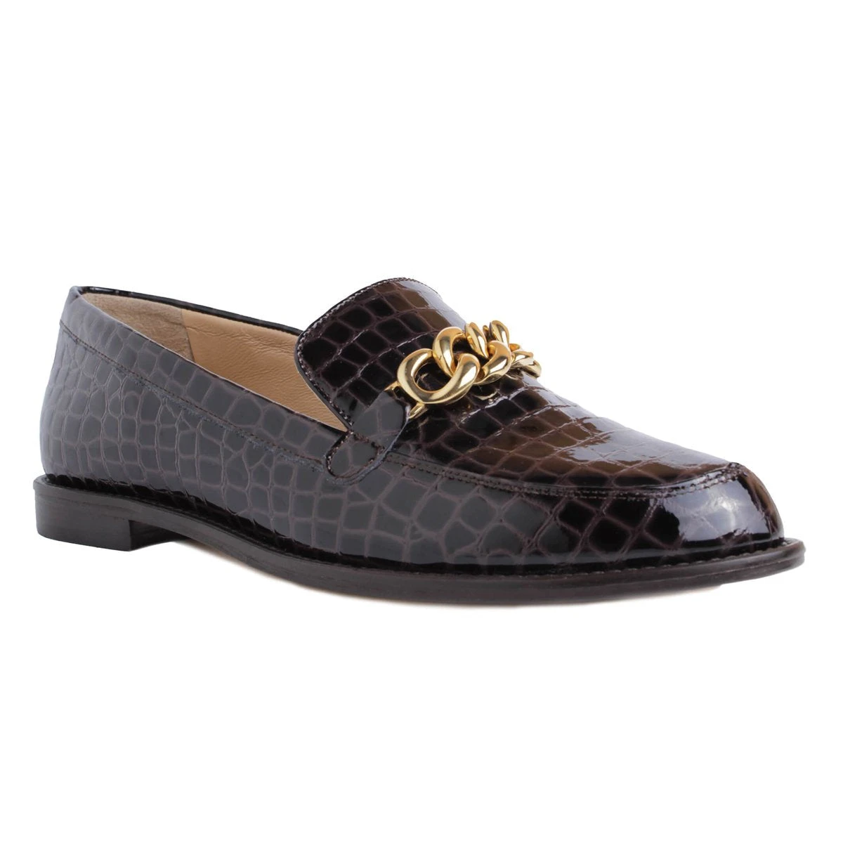 CONY - Charol Cafe Regina Romero Zapato Mocasin De Piso Para Dama En Piel 3 CONY - Charol Cafe Regina Romero Zapato Mocasin De Piso Para Dama En Piel - Imagen 3