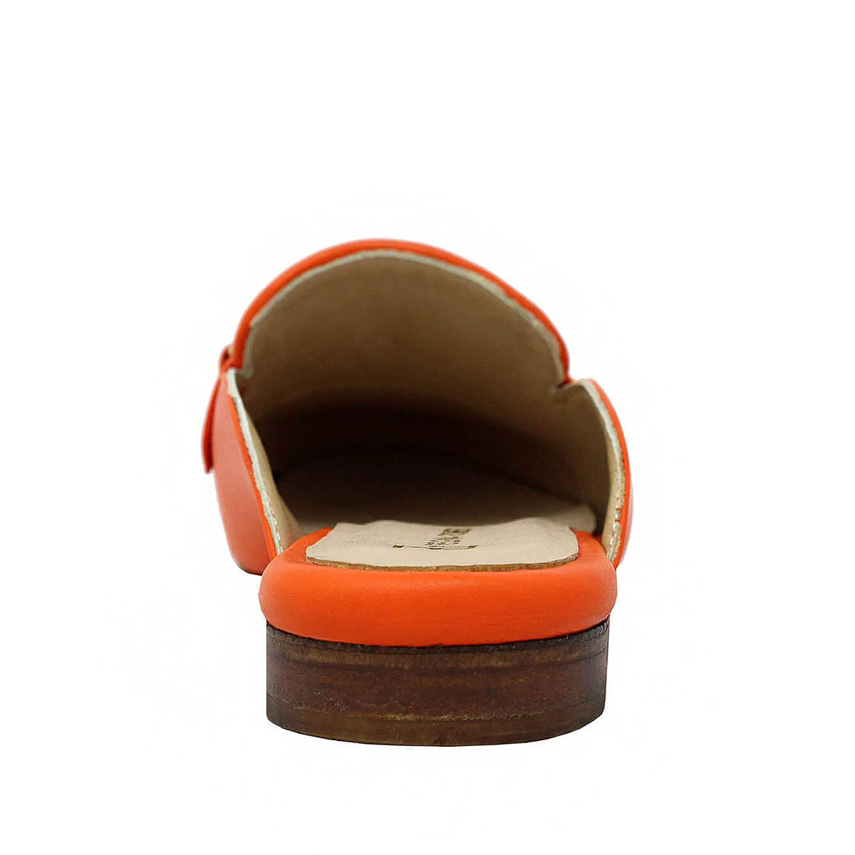 CINDY - Mandarina Regina Romero Zapato Flat Mule De Piso Para Dama En Piel 6 CINDY - Mandarina Regina Romero Zapato Flat Mule De Piso Para Dama En Piel - Imagen 6