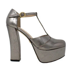 PENELOPE 135 - Antimonio Regina Romero Zapato Plataforma Tacon Alto Para Dama En Piel