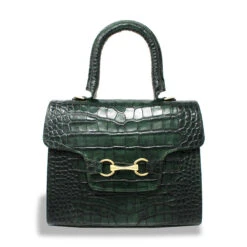 Ofertas Pasos Y Bolsos Tienda -Ofertas Pasos Y Bolsos Tienda Regina Romero accesorio bolso Selina croco verde piel 1