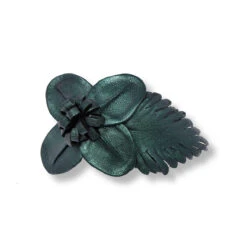 OPHELIA CON HOJA - Verde Ahumado Regina Romero Accesorio Aplicación Para Dama En Piel