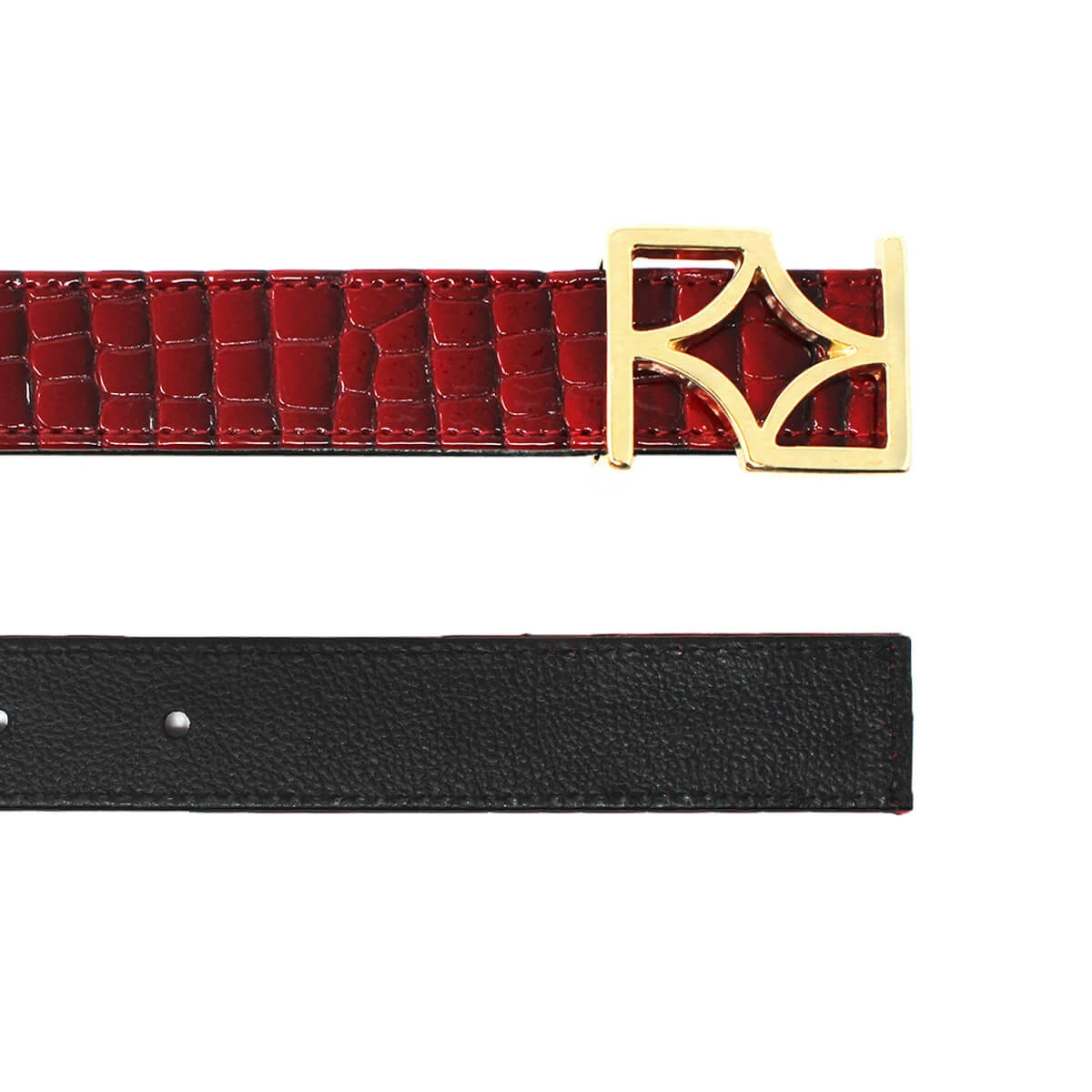 GINA - Charol Rojo Y Piel Negro Regina Romero Accesorio Cinturon Para Dama En Piel 4 GINA - Charol Rojo Y Piel Negro Regina Romero Accesorio Cinturon Para Dama En Piel - Imagen 4