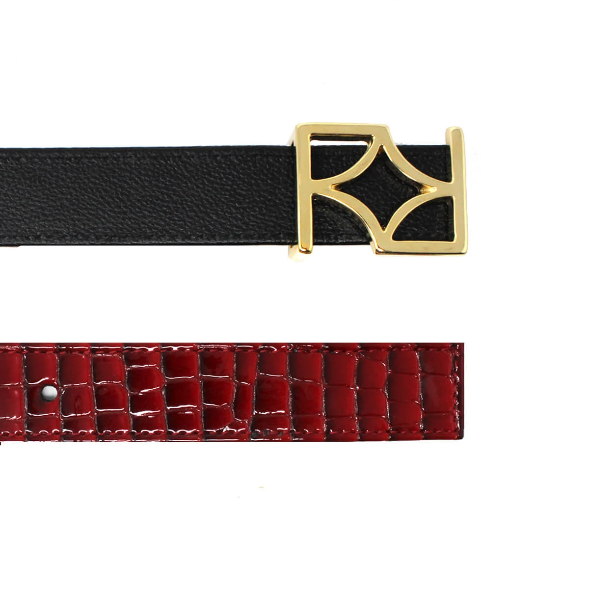 GINA - Charol Rojo Y Piel Negro Regina Romero Accesorio Cinturon Para Dama En Piel 5 GINA - Charol Rojo Y Piel Negro Regina Romero Accesorio Cinturon Para Dama En Piel - Imagen 5