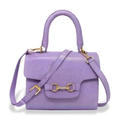 SELINA - Lila Regina Romero Accesorio Bolso Para Dama En Piel -Ofertas Pasos Y Bolsos Tienda Regina Romero aceesorio bolso Selina lila croco piel 4