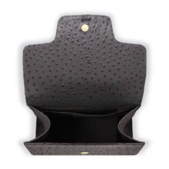 SELINA - Gris Obscuro Regina Romero Accesorio Bolso Para Dama En Piel -Ofertas Pasos Y Bolsos Tienda Regina Romero bolso Selina avestruzgris piel 6