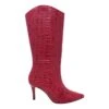 PAOLA 75 - Rosso Regina Romero Zapato Bota Larga Tacon Alto Para Dama En Piel
