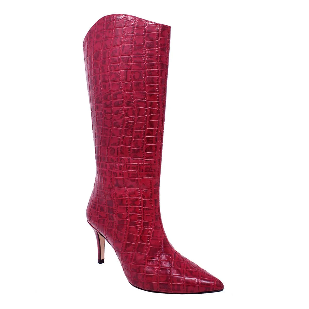 PAOLA 75 - Rosso Regina Romero Zapato Bota Larga Tacon Alto Para Dama En Piel 4 PAOLA 75 - Rosso Regina Romero Zapato Bota Larga Tacon Alto Para Dama En Piel - Imagen 4