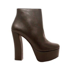 ELSA 135 - Cafe Regina Romero Zapato Bota Botin Plataforma Tacon Alto Para Dama En Piel