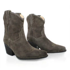 SIERRA 60 - Concreto Regina Romero Zapato Bota Botin Tacon Bajo Para Dama En Piel -Ofertas Pasos Y Bolsos Tienda Regina Romero bota botin vaquera Sierra concreto piel 2 JPG