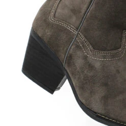 SIERRA 60 - Concreto Regina Romero Zapato Bota Botin Tacon Bajo Para Dama En Piel -Ofertas Pasos Y Bolsos Tienda Regina Romero bota botin vaquera Sierra concreto piel 5