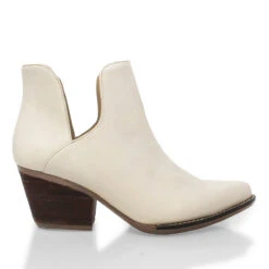 ISSA 60 - Latte Regina Romero Zapato Bota Botin Tacon Bajo Para Dama En Piel