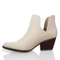 ISSA 60 - Latte Regina Romero Zapato Bota Botin Tacon Bajo Para Dama En Piel -Ofertas Pasos Y Bolsos Tienda Regina Romero bota botinvaquero Issa latte piel 5
