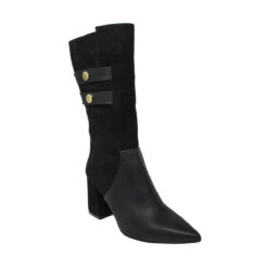 RHONDA 75 - Negro Regina Romero Zapato Bota Tacon Alto Para Dama En Piel -Ofertas Pasos Y Bolsos Tienda Regina Romero bota larga Rhonda 75 piel ante negro 2