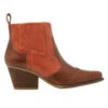 MADDIE 60 Edicion Limitada - Terracota Y Caoba Regina Romero Zapato Bota Botin Tacon Bajo Para Dama En Piel
