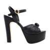 ALEXA 135 - Negro Regina Romero Zapato Sandalia Plataforma Tacon Alto Para Dama En Piel