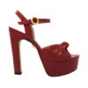 ALEXA 135 - Rojo Regina Romero Zapato Sandalia Plataforma Tacon Alto Para Dama En Piel