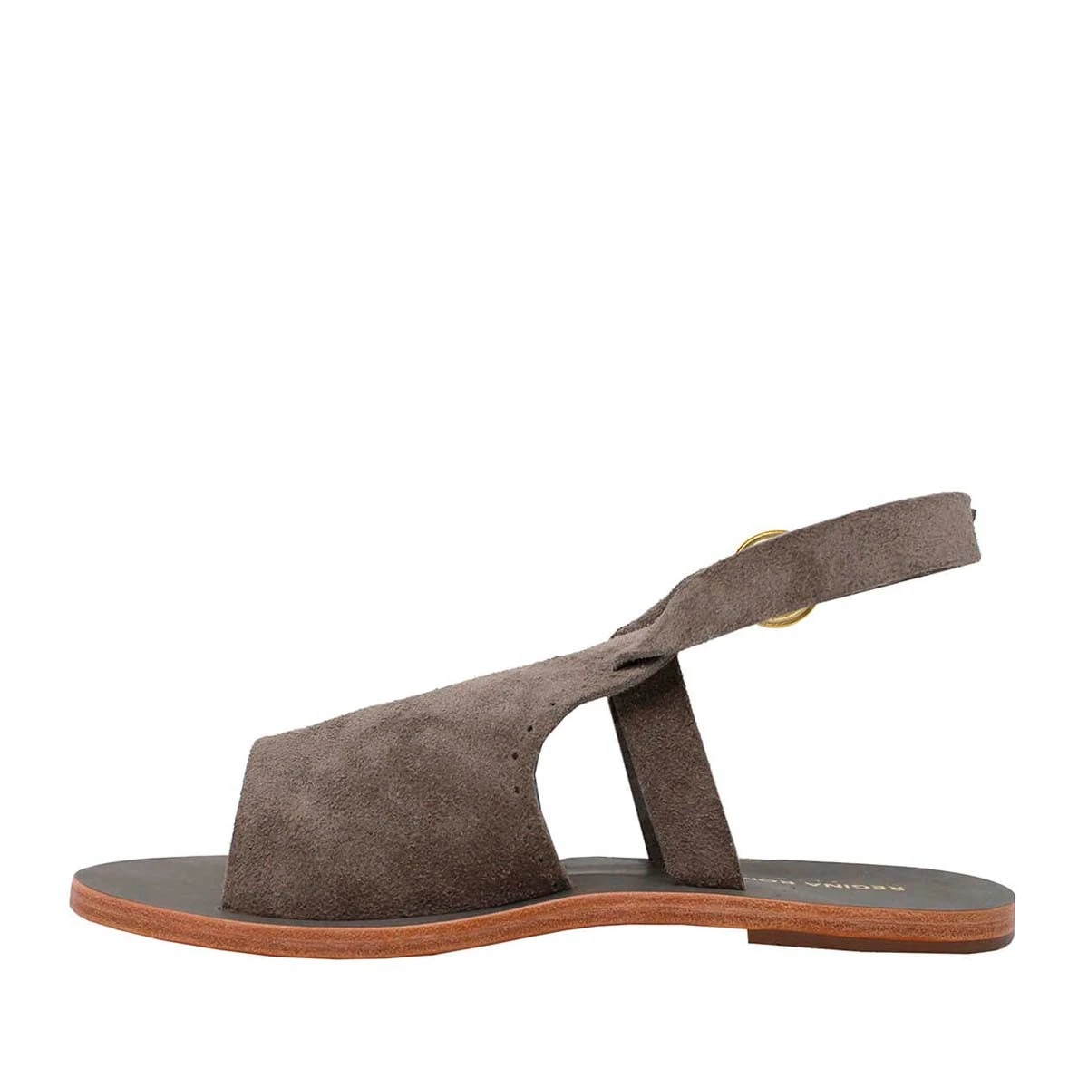 MACARENA - Gamuza Concreto Regina Romero Resort Zapato Sandalia De Piso Para Dama En Piel - Imagen 5