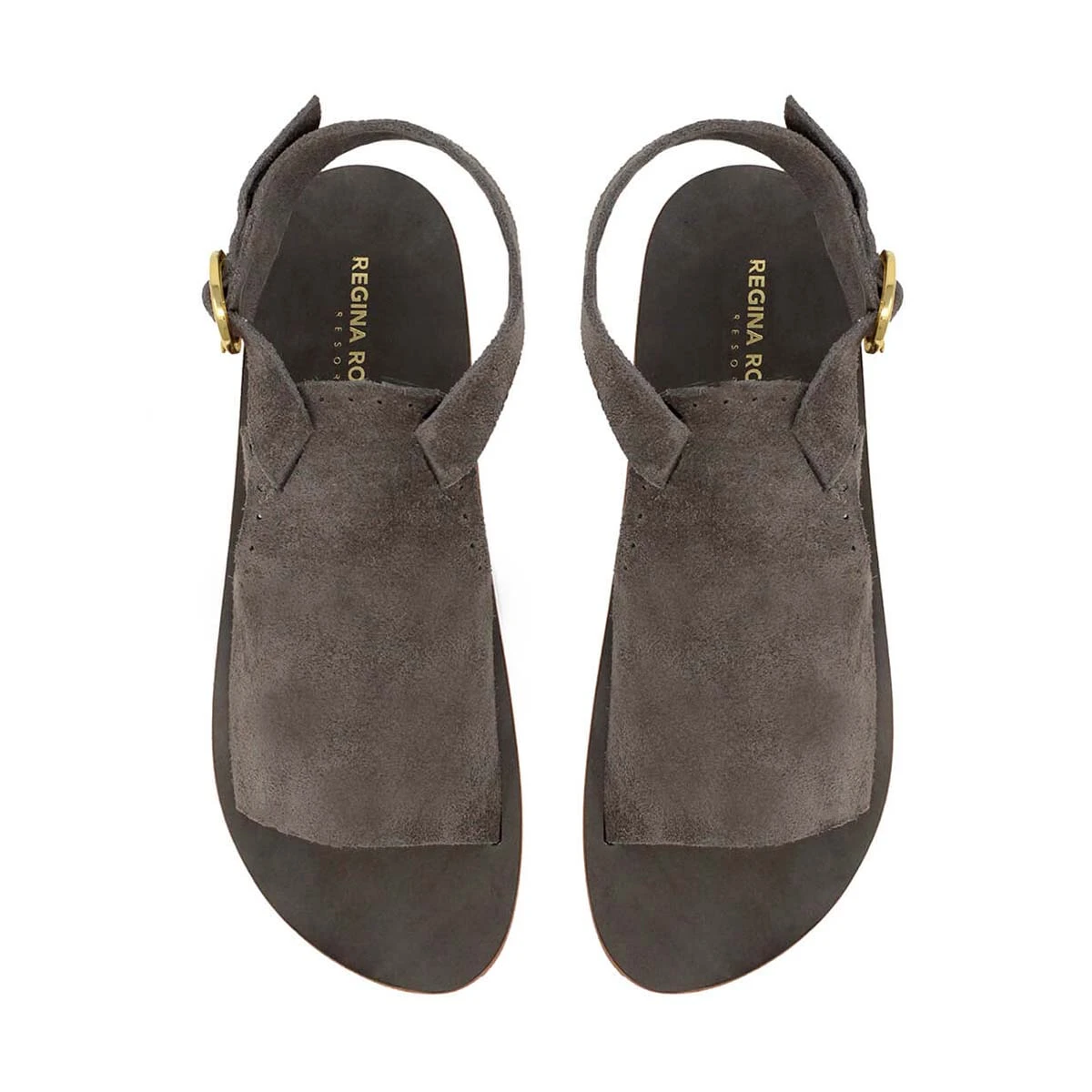 MACARENA - Gamuza Concreto Regina Romero Resort Zapato Sandalia De Piso Para Dama En Piel - Imagen 3