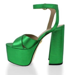 AURA 150 - Verde Metalico Regina Romero Zapato Sandalia Plataforma Tacon Alto Para Dama En Piel 13 AURA 150 - Verde Metalico Regina Romero Zapato Sandalia Plataforma Tacon Alto Para Dama En Piel -Ofertas Pasos Y Bolsos Tienda Regina Romero sandalia plataforma Aura verde piel 4