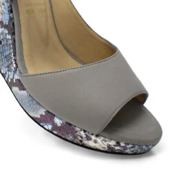 MARTHA 100 - Azul Y Gris Regina Romero Zapato Wedge Cuña Tacon Alto Para Dama En Piel -Ofertas Pasos Y Bolsos Tienda Regina Romero sandalia plataforma Martha 100 azul gris piel 6