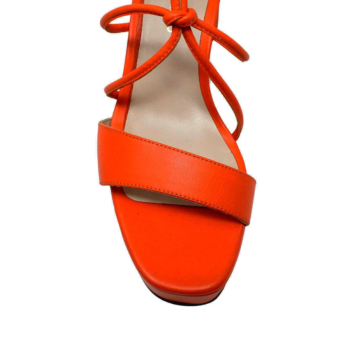 CALIPSO 95 - Mandarina Regina Romero Zapato Sandalia Plataforma Tacon Alto Para Dama En Piel 7 CALIPSO 95 - Mandarina Regina Romero Zapato Sandalia Plataforma Tacon Alto Para Dama En Piel - Imagen 7