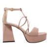 CALIPSO 95 - Rosa Claro Regina Romero Zapato Sandalia Plataforma Tacon Alto Para Dama En Piel