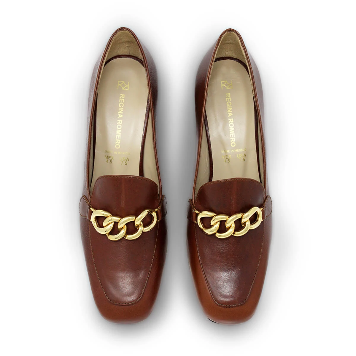 KALI 40 - Cafe Regina Romero Zapato Zapatilla Tacon Bajo Para Dama En Piel 2 KALI 40 - Cafe Regina Romero Zapato Zapatilla Tacon Bajo Para Dama En Piel - Imagen 2